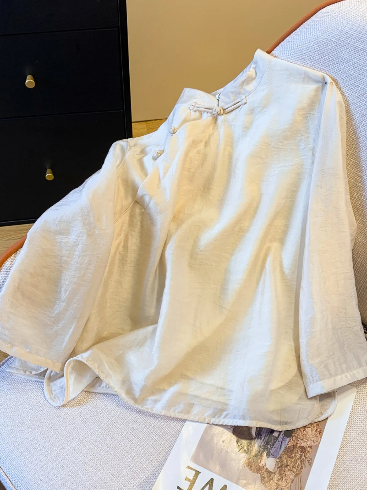 New Chinese Sle Stand Collar irt Women's Summer New Sle Zen Tea Costume Improved  Top Cotton Ethnic Faion