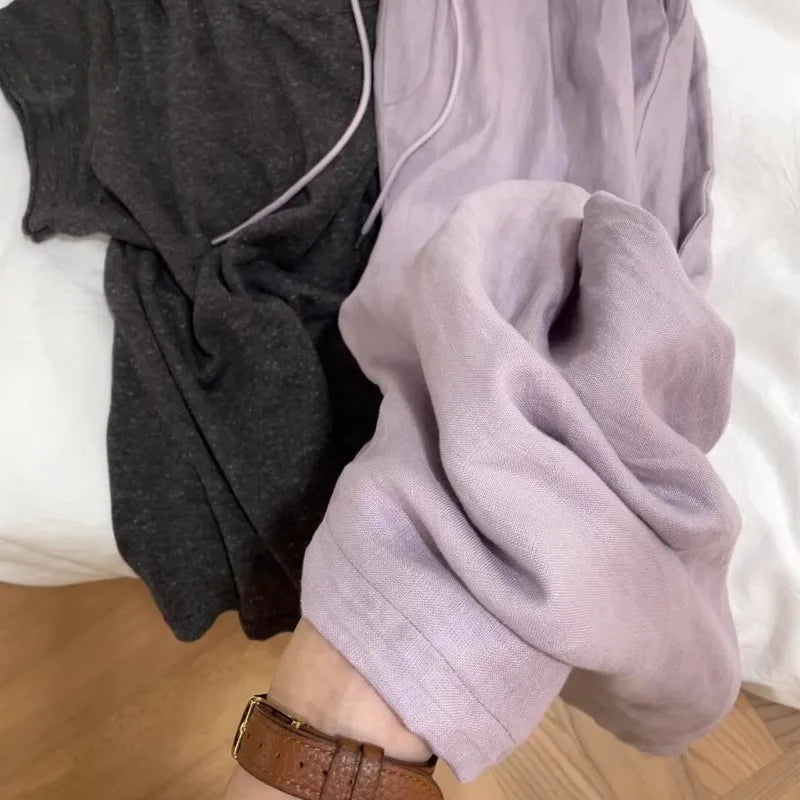 Sycamore Pants Lazy Linen Casual Pants Women's Summer 2025 New Drooping Straight Pants