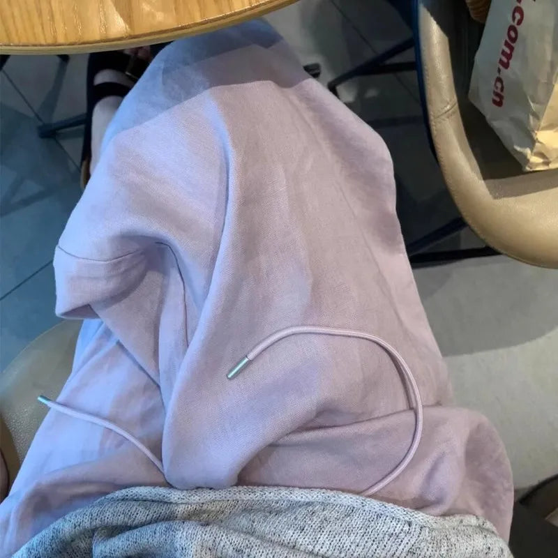 Sycamore Pants Lazy Linen Casual Pants Women's Summer 2025 New Drooping Straight Pants