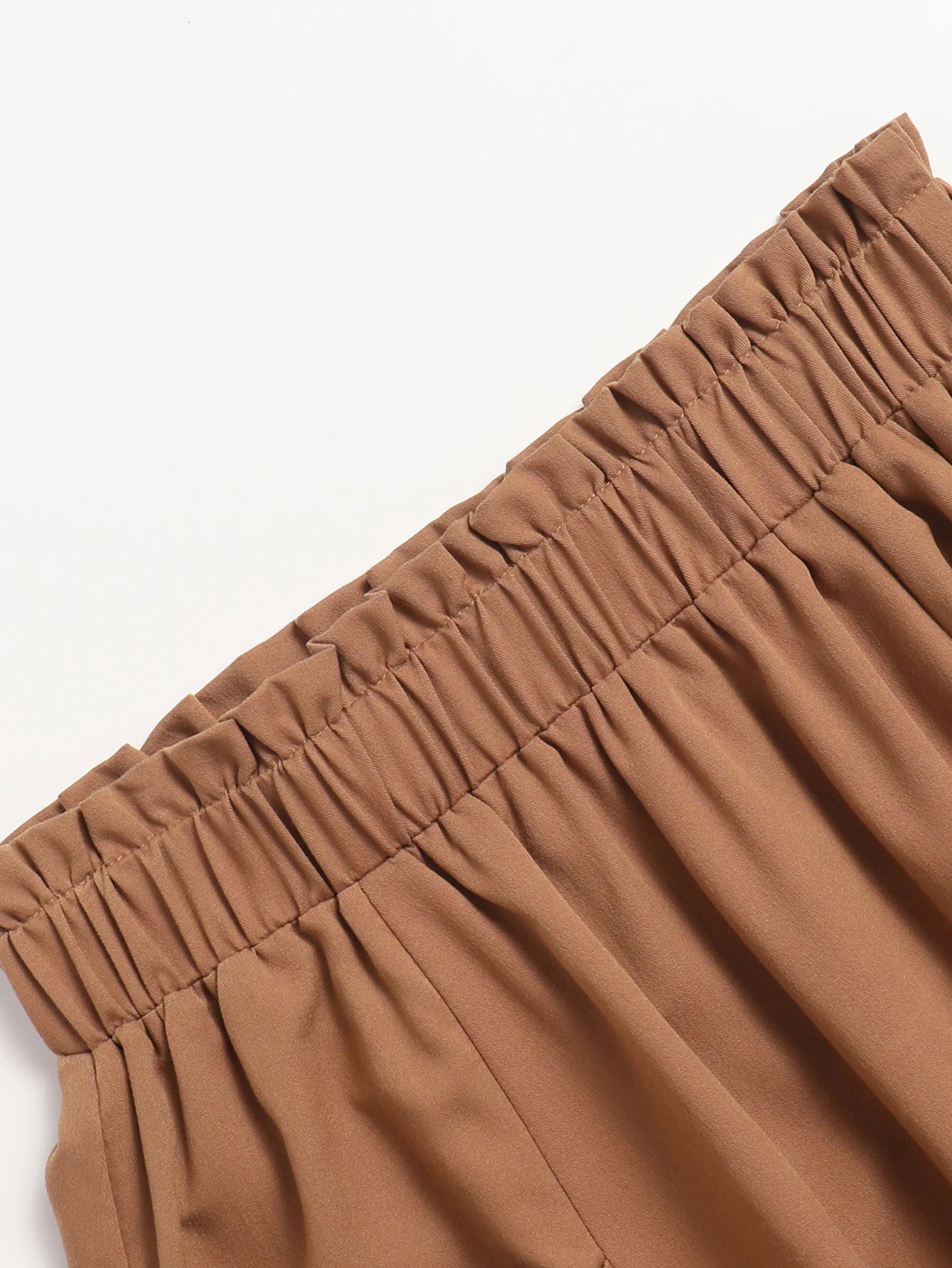 Women's High Waist  Midi Skirt with Pockets - Elastic Waist A-Line Flowy Skirt for Casual and Office Wear