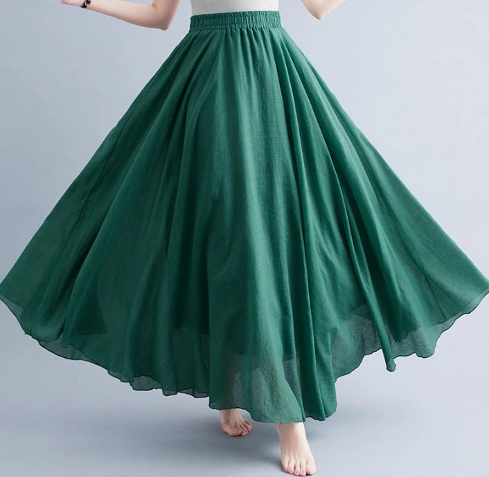 Dance Costume Women 720 Degree Chiffon Skirt Ballet Gypsy Dancer Practice Wear Assorted Long Dance Skirt Women Party Dresses