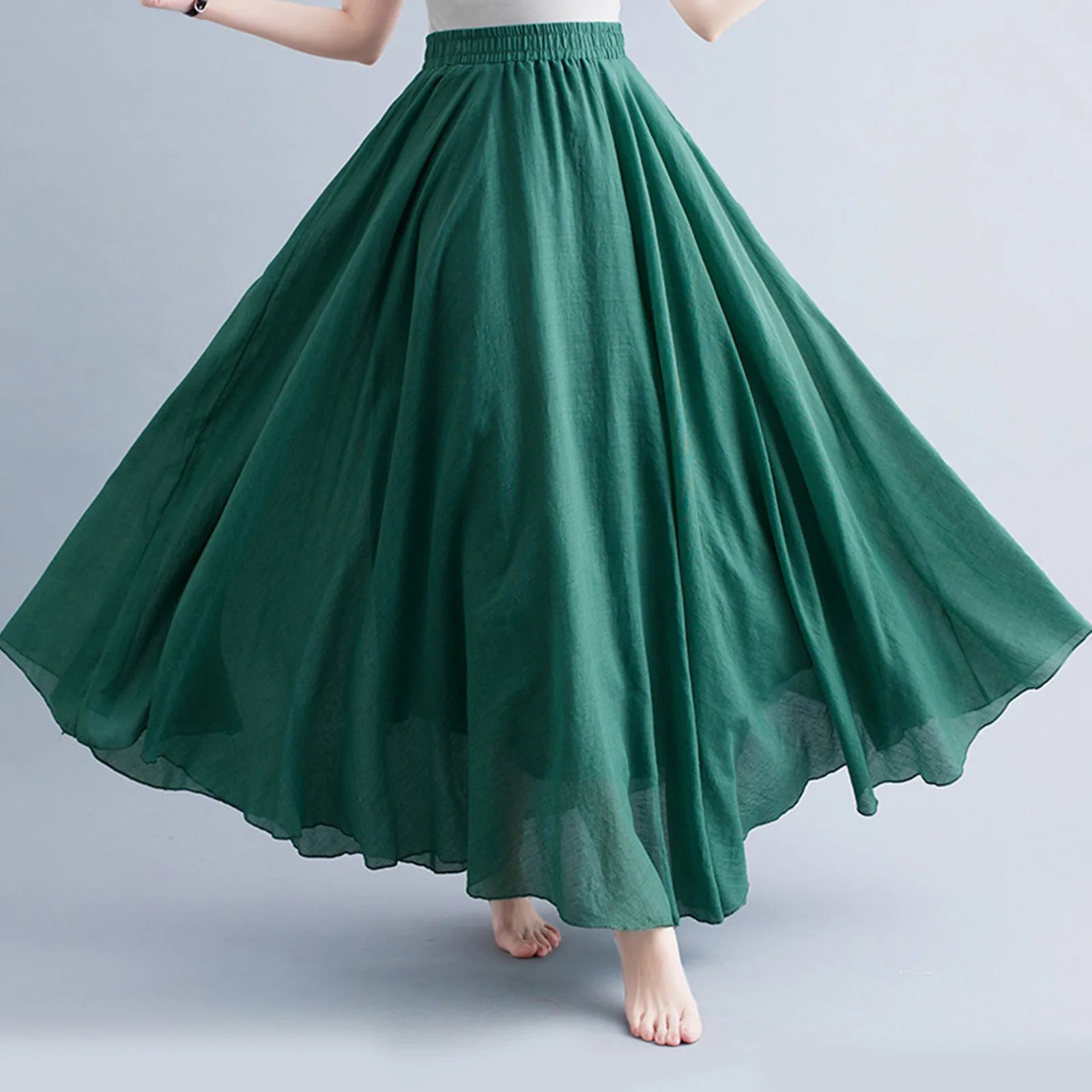 Dance Costume Women 720 Degree Chiffon Skirt Ballet Gypsy Dancer Practice Wear Assorted Long Dance Skirt Women Party Dresses