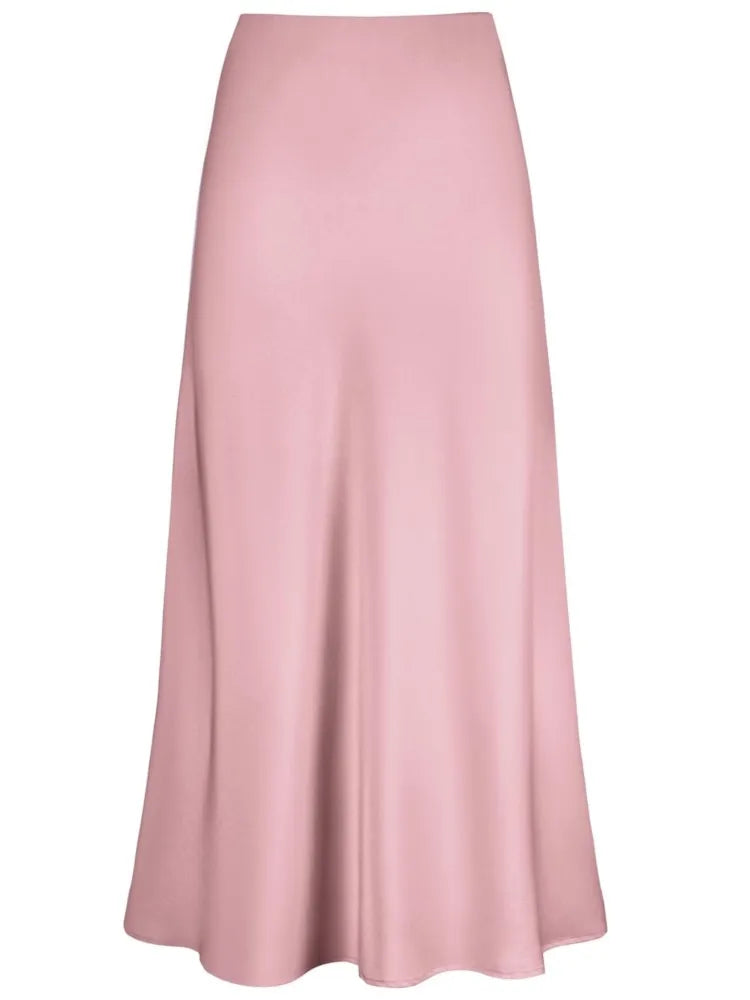 Spring Summer Women's Clothing New Style Silky Texture Forged Surface Acetic Acid Hanging High Waist Fish Tail Half Skirt Women